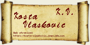 Kosta Vlašković vizit kartica